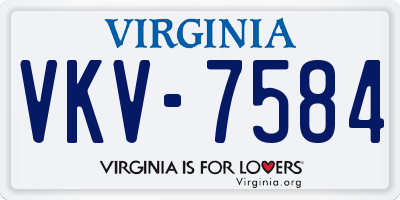VA license plate VKV7584