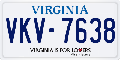 VA license plate VKV7638