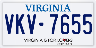 VA license plate VKV7655