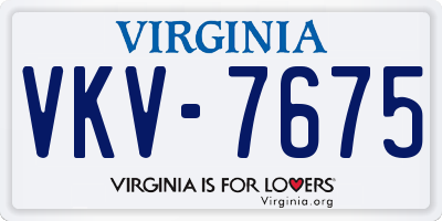 VA license plate VKV7675