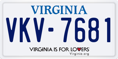 VA license plate VKV7681