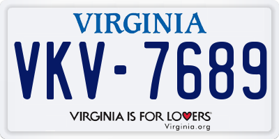VA license plate VKV7689