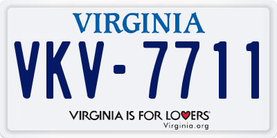 VA license plate VKV7711
