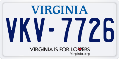 VA license plate VKV7726
