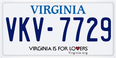 VA license plate VKV7729