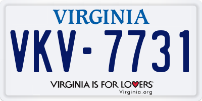 VA license plate VKV7731