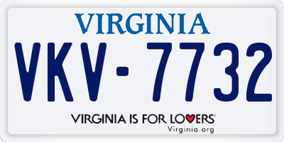 VA license plate VKV7732