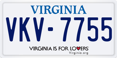 VA license plate VKV7755