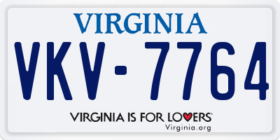 VA license plate VKV7764