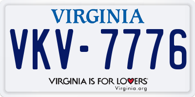 VA license plate VKV7776