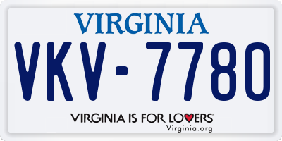 VA license plate VKV7780