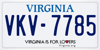 VA license plate VKV7785