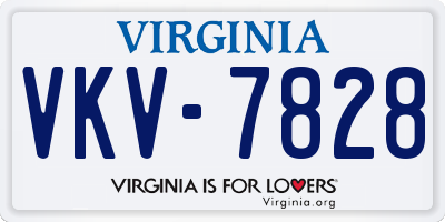 VA license plate VKV7828