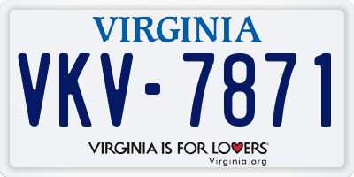VA license plate VKV7871