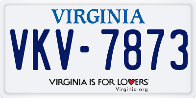 VA license plate VKV7873