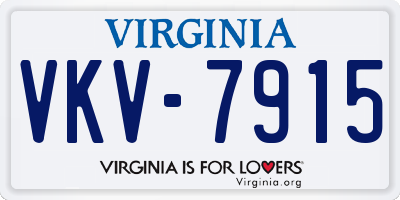 VA license plate VKV7915