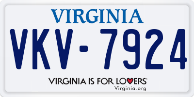 VA license plate VKV7924