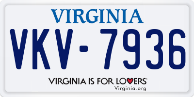VA license plate VKV7936