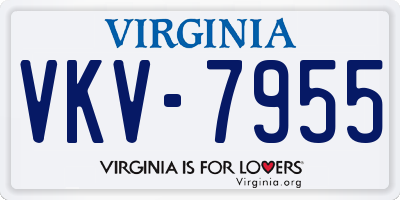 VA license plate VKV7955