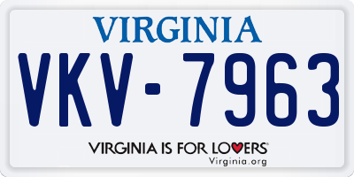 VA license plate VKV7963