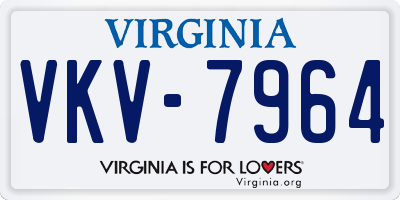 VA license plate VKV7964