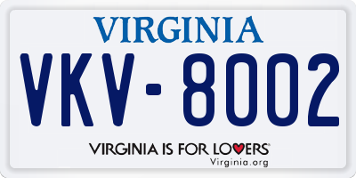 VA license plate VKV8002