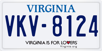VA license plate VKV8124