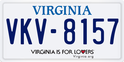 VA license plate VKV8157