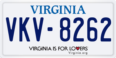 VA license plate VKV8262