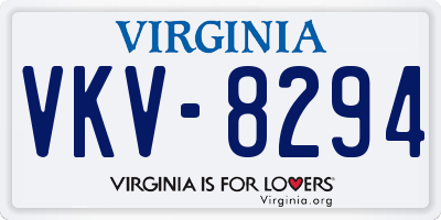 VA license plate VKV8294