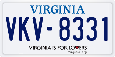 VA license plate VKV8331