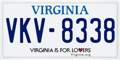 VA license plate VKV8338
