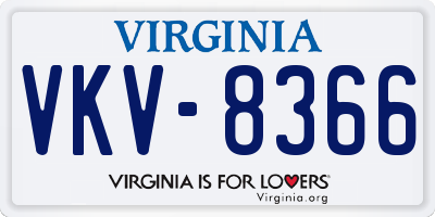 VA license plate VKV8366