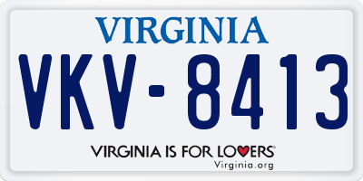 VA license plate VKV8413