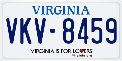 VA license plate VKV8459