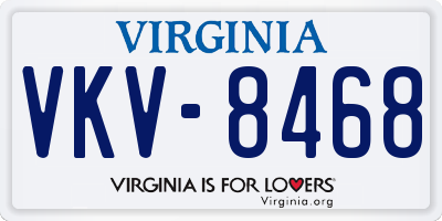 VA license plate VKV8468