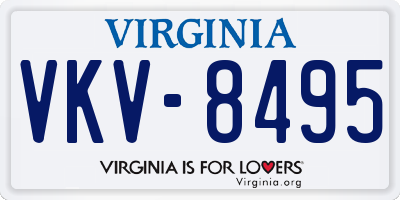 VA license plate VKV8495
