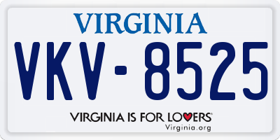 VA license plate VKV8525