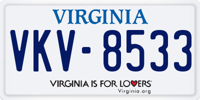 VA license plate VKV8533