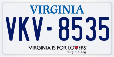 VA license plate VKV8535