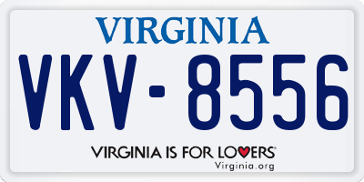 VA license plate VKV8556