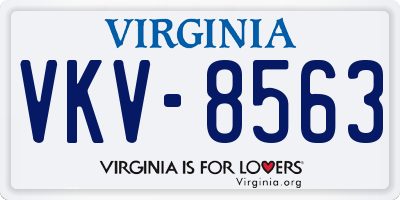VA license plate VKV8563