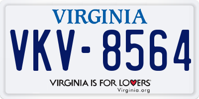 VA license plate VKV8564