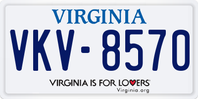 VA license plate VKV8570