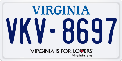 VA license plate VKV8697