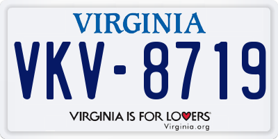 VA license plate VKV8719