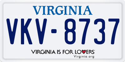VA license plate VKV8737