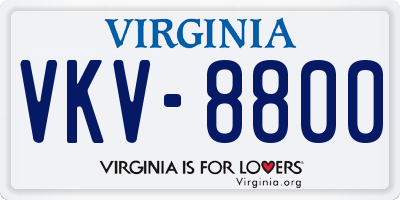 VA license plate VKV8800