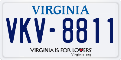 VA license plate VKV8811
