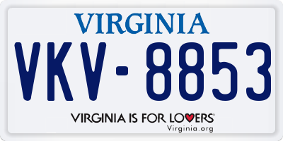 VA license plate VKV8853